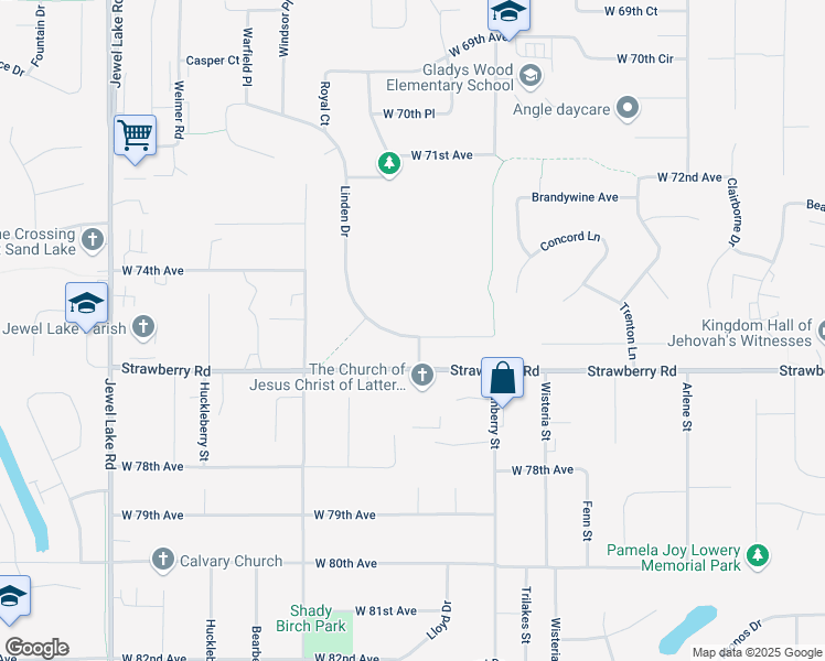 map of restaurants, bars, coffee shops, grocery stores, and more near 3203 Linden Drive in Anchorage
