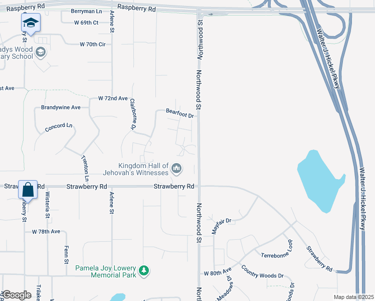 map of restaurants, bars, coffee shops, grocery stores, and more near 7441 Woburn Circle in Anchorage