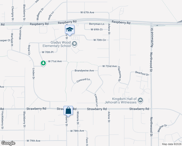 map of restaurants, bars, coffee shops, grocery stores, and more near 2820 Brandywine Avenue in Anchorage