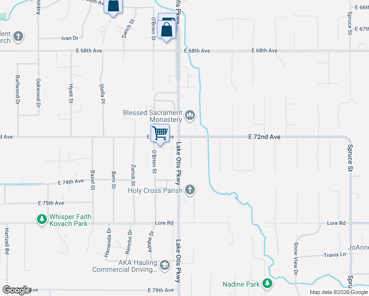 map of restaurants, bars, coffee shops, grocery stores, and more near in Anchorage
