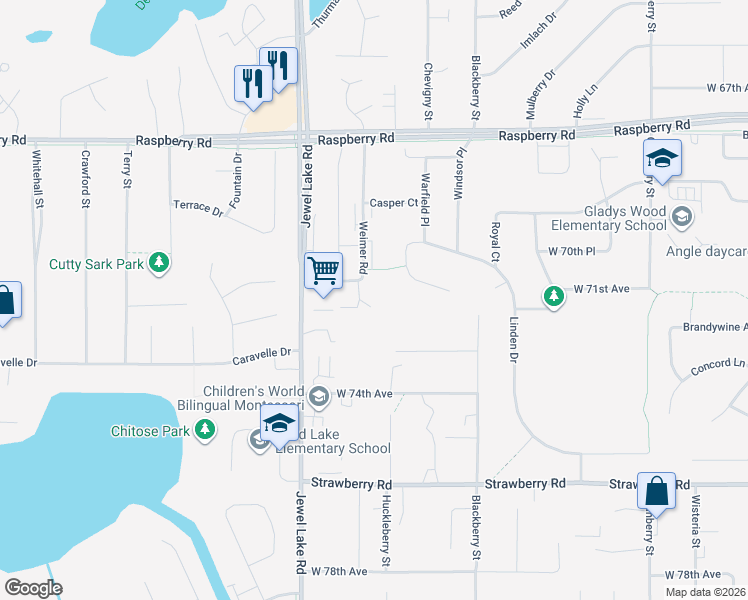 map of restaurants, bars, coffee shops, grocery stores, and more near 3731 West 73rd Avenue in Anchorage