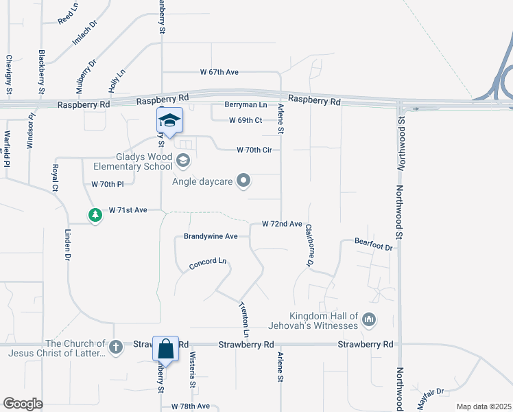 map of restaurants, bars, coffee shops, grocery stores, and more near 2431 Highgate Circle in Anchorage