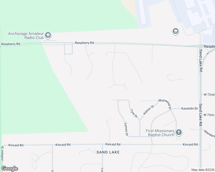 map of restaurants, bars, coffee shops, grocery stores, and more near 6234 Tanaina Drive in Anchorage