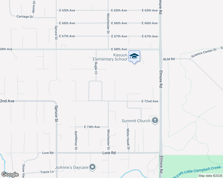 map of restaurants, bars, coffee shops, grocery stores, and more near 7100 Travis Circle in Anchorage