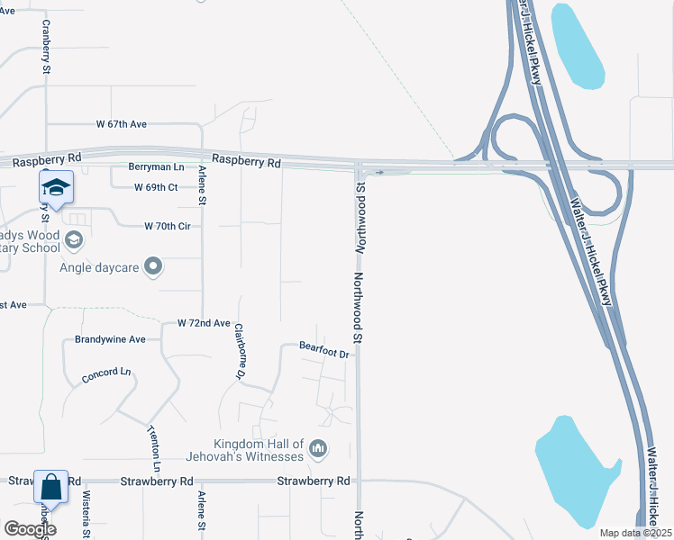 map of restaurants, bars, coffee shops, grocery stores, and more near 7060 Northwood Street in Anchorage