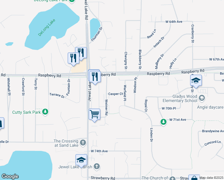 map of restaurants, bars, coffee shops, grocery stores, and more near 3711 Casper Court in Anchorage