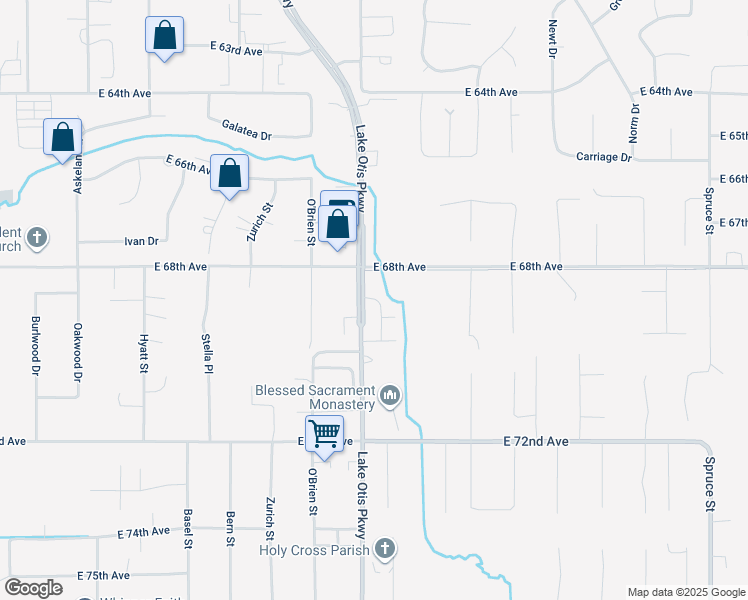map of restaurants, bars, coffee shops, grocery stores, and more near in Anchorage