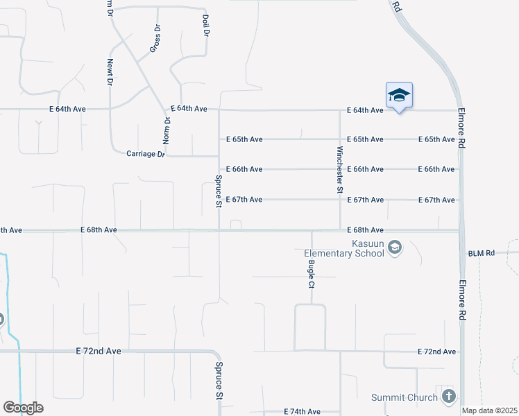 map of restaurants, bars, coffee shops, grocery stores, and more near 3447 East 68th Avenue in Anchorage