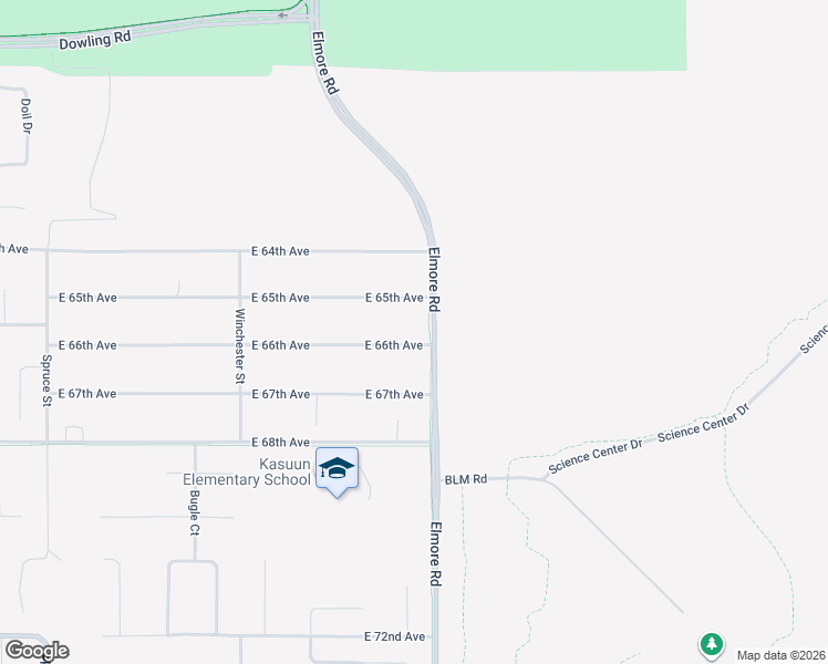 map of restaurants, bars, coffee shops, grocery stores, and more near 4141 East 66th Avenue in Anchorage