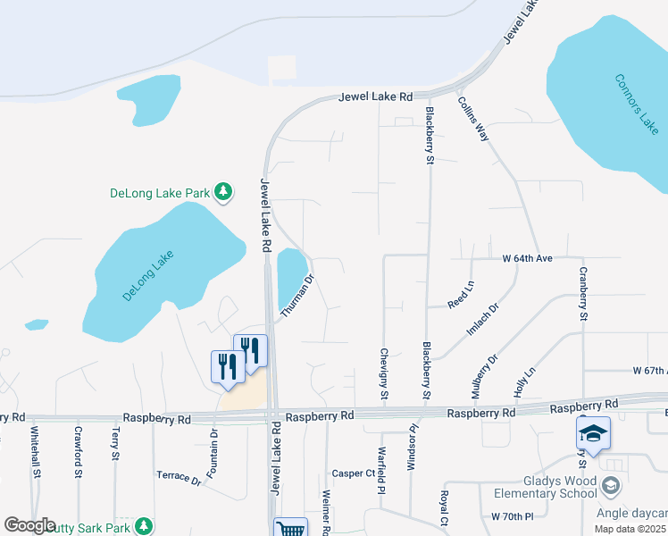 map of restaurants, bars, coffee shops, grocery stores, and more near 3730 West 64th Avenue in Anchorage