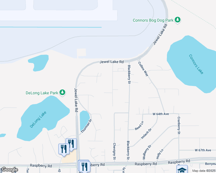 map of restaurants, bars, coffee shops, grocery stores, and more near 6228 Chevigny Street in Anchorage