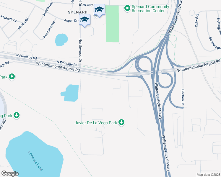 map of restaurants, bars, coffee shops, grocery stores, and more near 2000 West International Airport Road in Anchorage