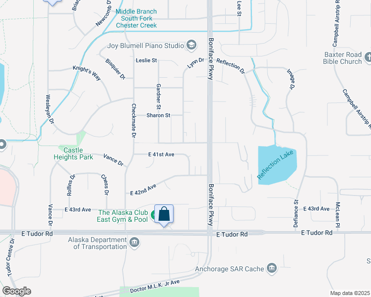 map of restaurants, bars, coffee shops, grocery stores, and more near 3930 Lynn Drive in Anchorage