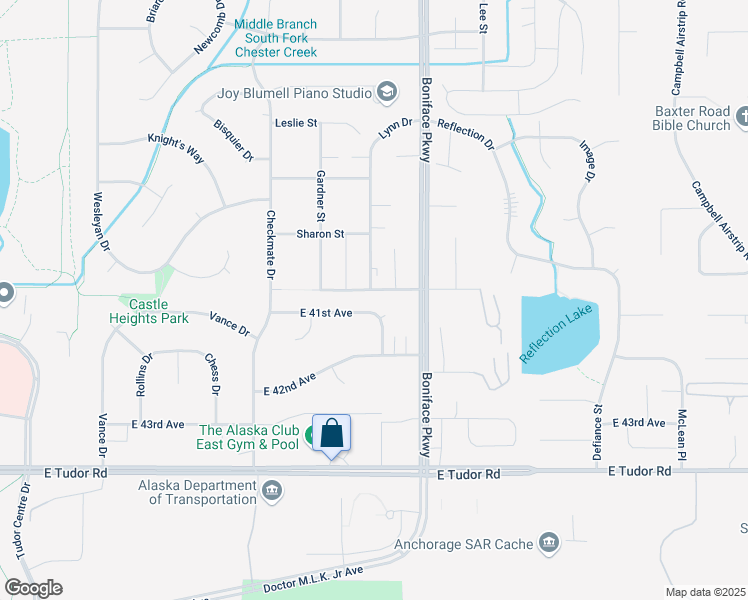 map of restaurants, bars, coffee shops, grocery stores, and more near 3930 Lynn Drive in Anchorage