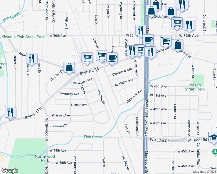 map of restaurants, bars, coffee shops, grocery stores, and more near 3808 Lois Drive in Anchorage