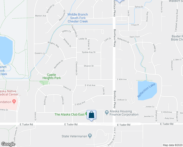 map of restaurants, bars, coffee shops, grocery stores, and more near 3931 Gardner Street in Anchorage
