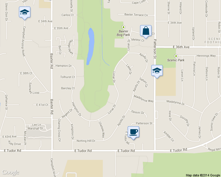 map of restaurants, bars, coffee shops, grocery stores, and more near 4022 Lunar Drive in Anchorage