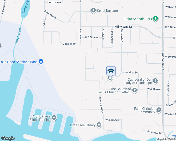map of restaurants, bars, coffee shops, grocery stores, and more near 3787 Richard Evelyn Byrd Street in Anchorage