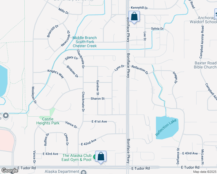 map of restaurants, bars, coffee shops, grocery stores, and more near 3710 Lynn Drive in Anchorage