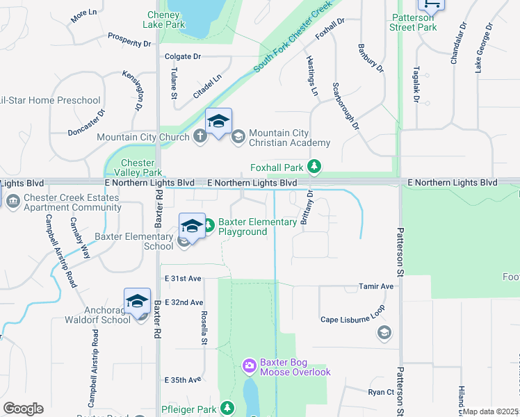 map of restaurants, bars, coffee shops, grocery stores, and more near 6557 Cimarron Circle in Anchorage