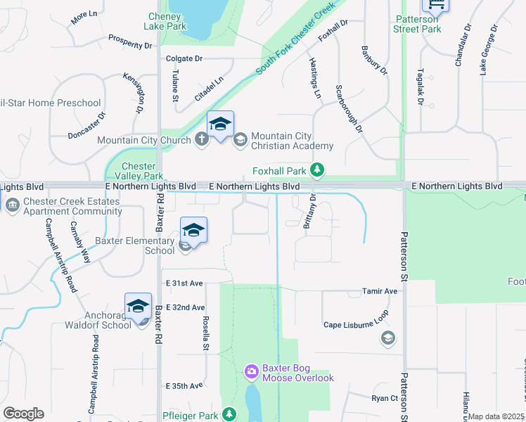 map of restaurants, bars, coffee shops, grocery stores, and more near 6557 Cimarron Circle in Anchorage