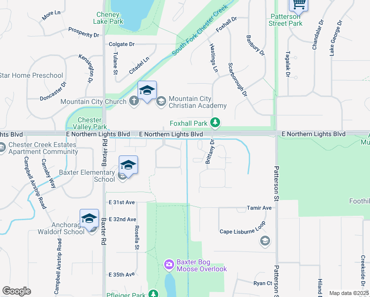 map of restaurants, bars, coffee shops, grocery stores, and more near 6628 Cimarron Circle in Anchorage