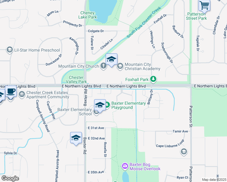 map of restaurants, bars, coffee shops, grocery stores, and more near in Anchorage