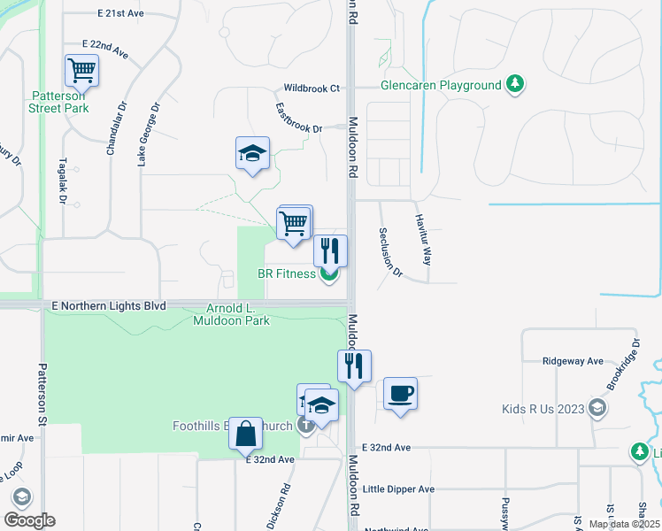 map of restaurants, bars, coffee shops, grocery stores, and more near 939 West 5th Avenue in Anchorage