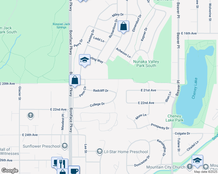 map of restaurants, bars, coffee shops, grocery stores, and more near 5928 Craig Drive in Anchorage