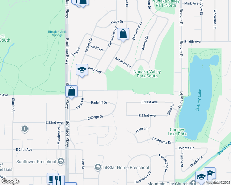 map of restaurants, bars, coffee shops, grocery stores, and more near 5928 Craig Drive in Anchorage