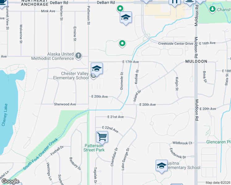 map of restaurants, bars, coffee shops, grocery stores, and more near in Anchorage