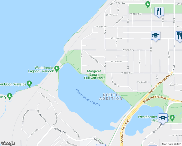 map of restaurants, bars, coffee shops, grocery stores, and more near 1824 West 15th Avenue in Anchorage