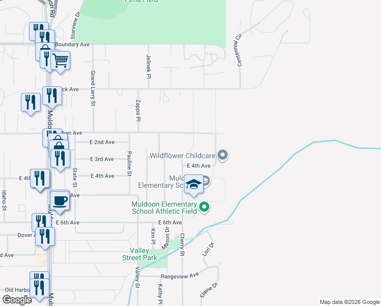 map of restaurants, bars, coffee shops, grocery stores, and more near 8531 East 4th Avenue in Anchorage