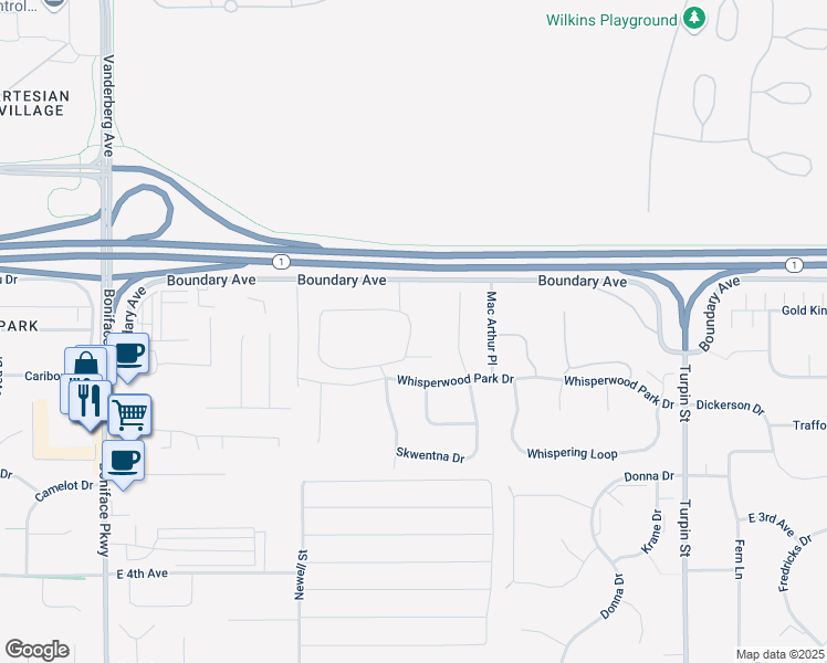 map of restaurants, bars, coffee shops, grocery stores, and more near 135 Willow View Circle in Anchorage