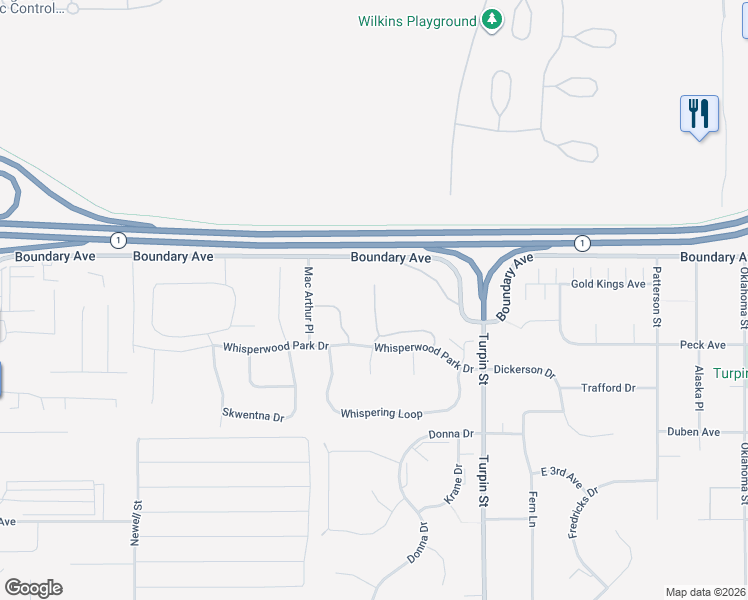 map of restaurants, bars, coffee shops, grocery stores, and more near 101 Rusty Allen Place in Anchorage