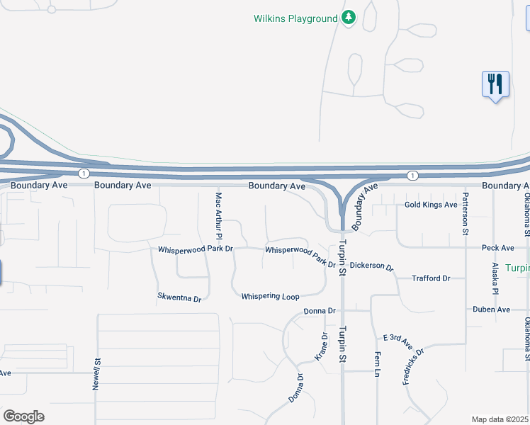 map of restaurants, bars, coffee shops, grocery stores, and more near 101 Rusty Allen Place in Anchorage