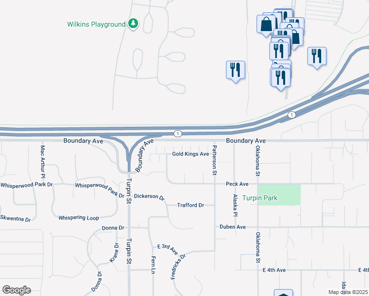 map of restaurants, bars, coffee shops, grocery stores, and more near 6943 Gold Kings Avenue in Anchorage