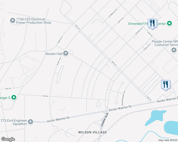 map of restaurants, bars, coffee shops, grocery stores, and more near 8414 McGuire Avenue in Anchorage