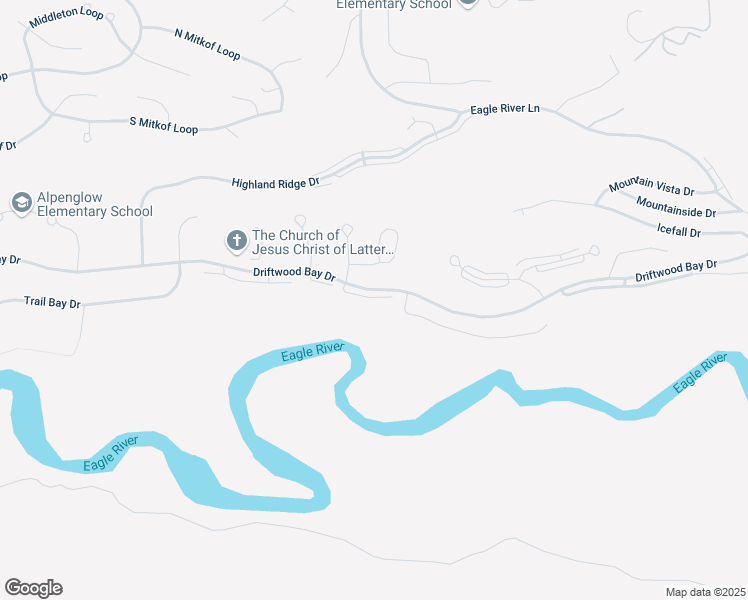 map of restaurants, bars, coffee shops, grocery stores, and more near 19970 Driftwood Bay Drive in Anchorage