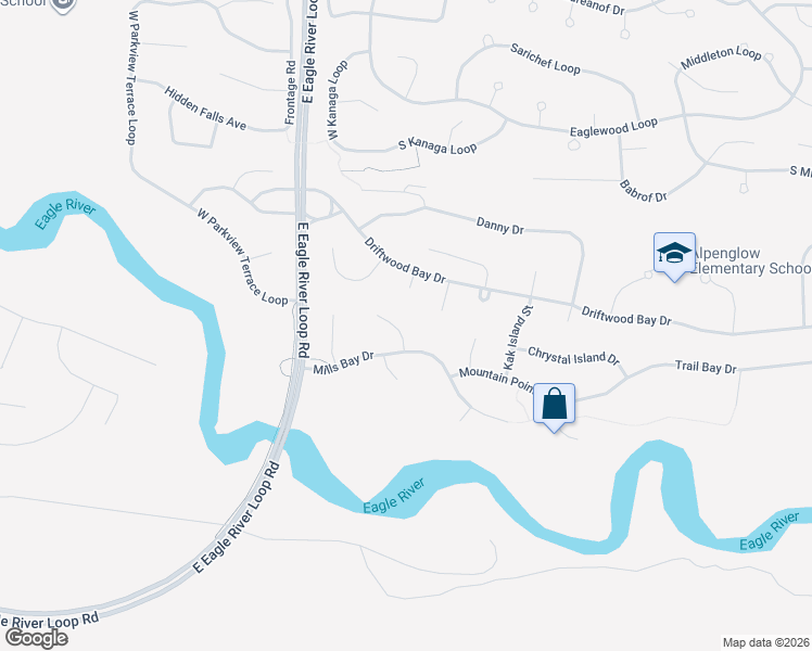 map of restaurants, bars, coffee shops, grocery stores, and more near 8815 Dome Circle in Anchorage