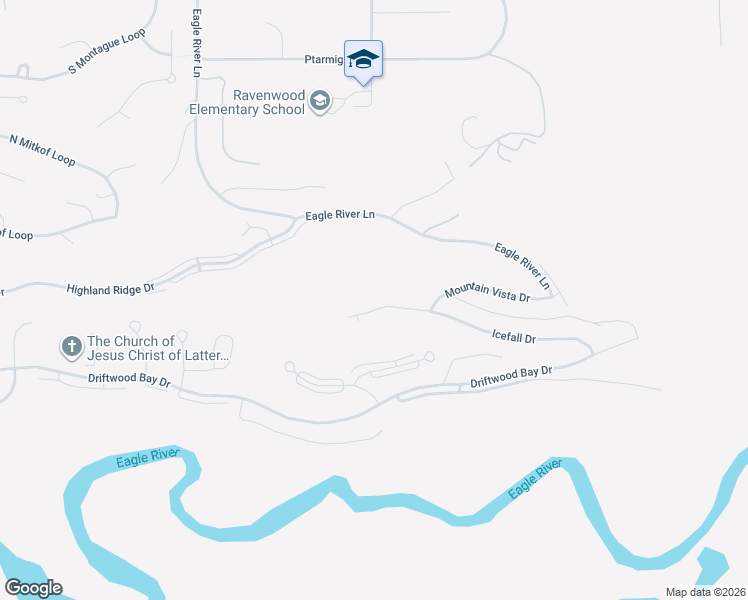 map of restaurants, bars, coffee shops, grocery stores, and more near 20413 Icefall Drive in Anchorage
