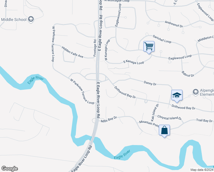 map of restaurants, bars, coffee shops, grocery stores, and more near 18521 Jude Island Circle in Anchorage