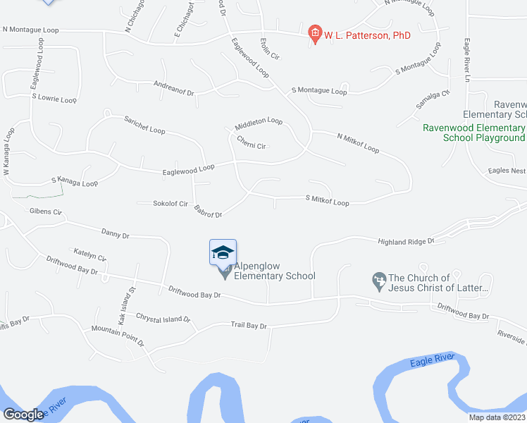 map of restaurants, bars, coffee shops, grocery stores, and more near 9140 Squire Circle in Anchorage