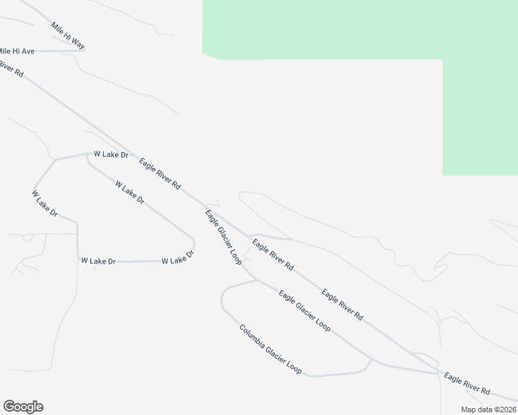 map of restaurants, bars, coffee shops, grocery stores, and more near 22505 Glacier View Drive in Anchorage
