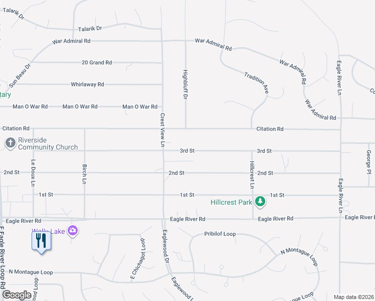 map of restaurants, bars, coffee shops, grocery stores, and more near 19300 Citation Road in Anchorage