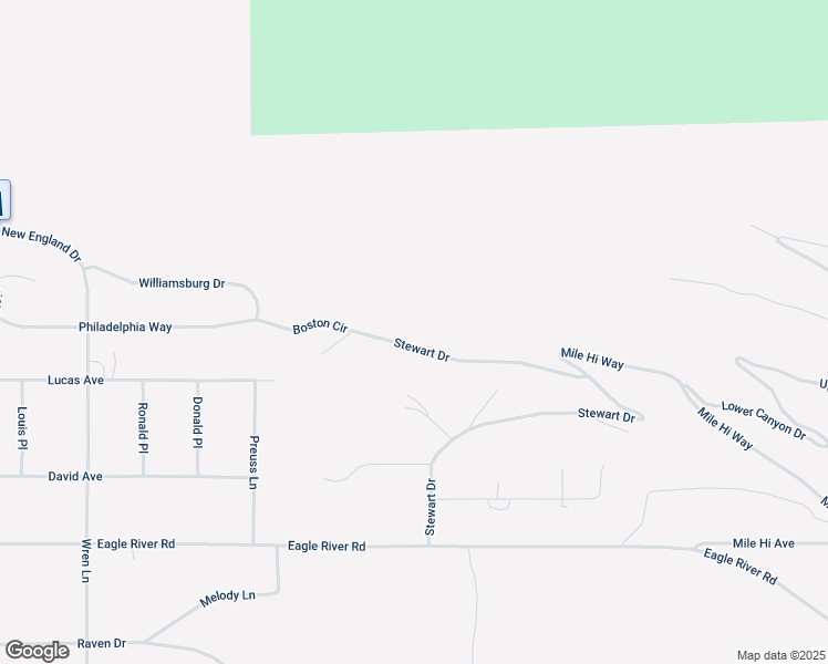 map of restaurants, bars, coffee shops, grocery stores, and more near 10343 Stewart Drive in Anchorage