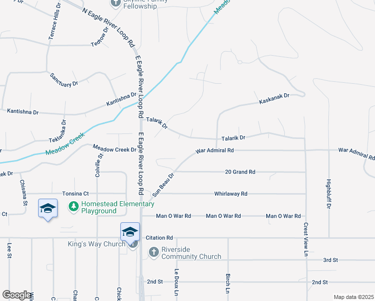 map of restaurants, bars, coffee shops, grocery stores, and more near 9629 Balandra Circle in Anchorage