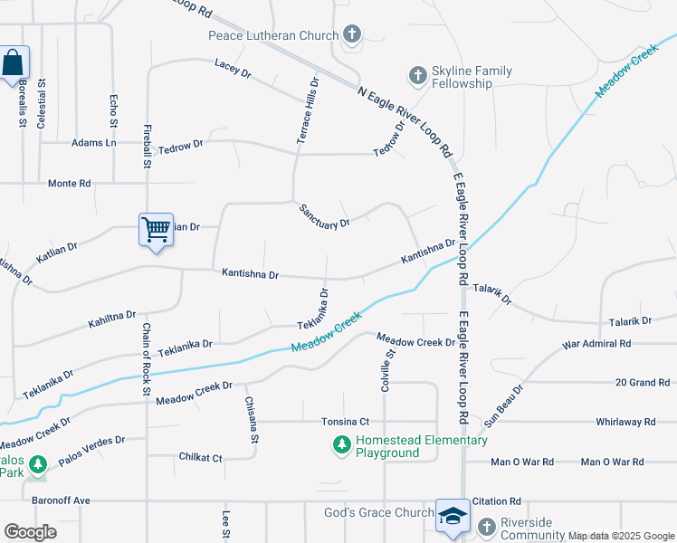 map of restaurants, bars, coffee shops, grocery stores, and more near 11031 Gulkana Circle in Anchorage