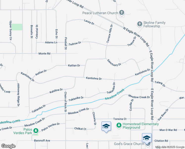 map of restaurants, bars, coffee shops, grocery stores, and more near 17819 Kantishna Drive in Anchorage