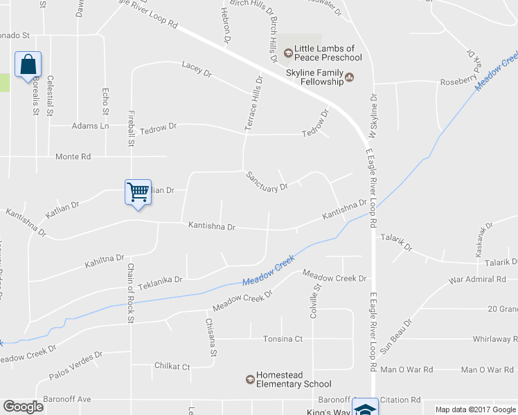 map of restaurants, bars, coffee shops, grocery stores, and more near 11031 Gulkana Cir in Anchorage